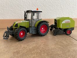 SIKU Claas Ares 697 ATZ mit Presse Rollant 340