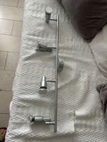 Schiene mit 4 GU10 Spots, silber, dimmbar, mit leuchtmittel