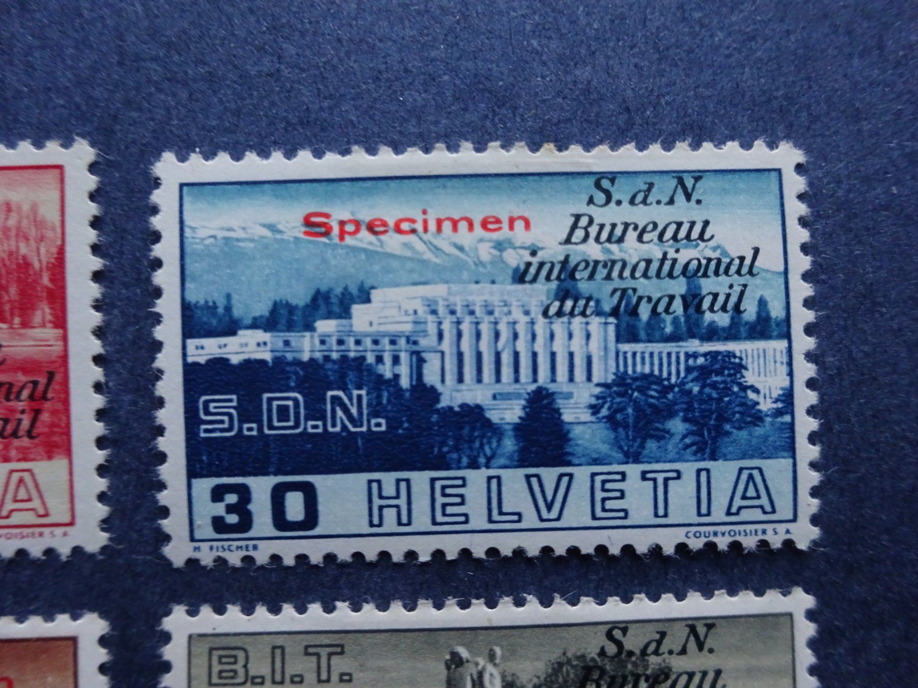 Tutti i francobolli: 1938 BIT 49 - 52 SPECIMEN postfrisch* – Usato da Appenzell-Steinegg venduto da adi1975 3