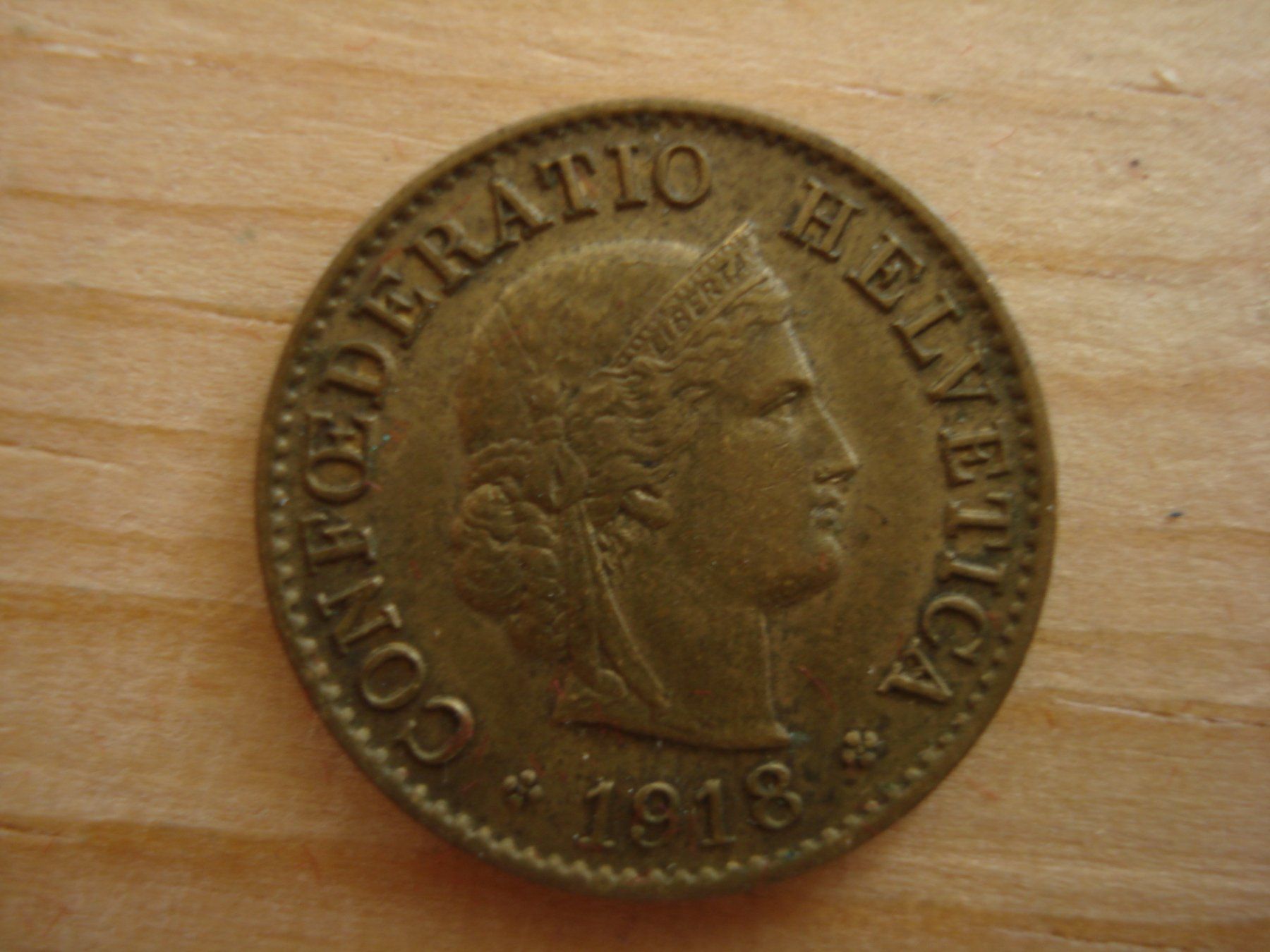 Tutti le monete: (S1) 5 Rappen 1918 Messing – Usato da Erlach venduto da Net-Coins