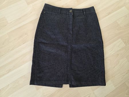 Schwarzer Jeansrock, Jupe von Hennes Gr. 40 