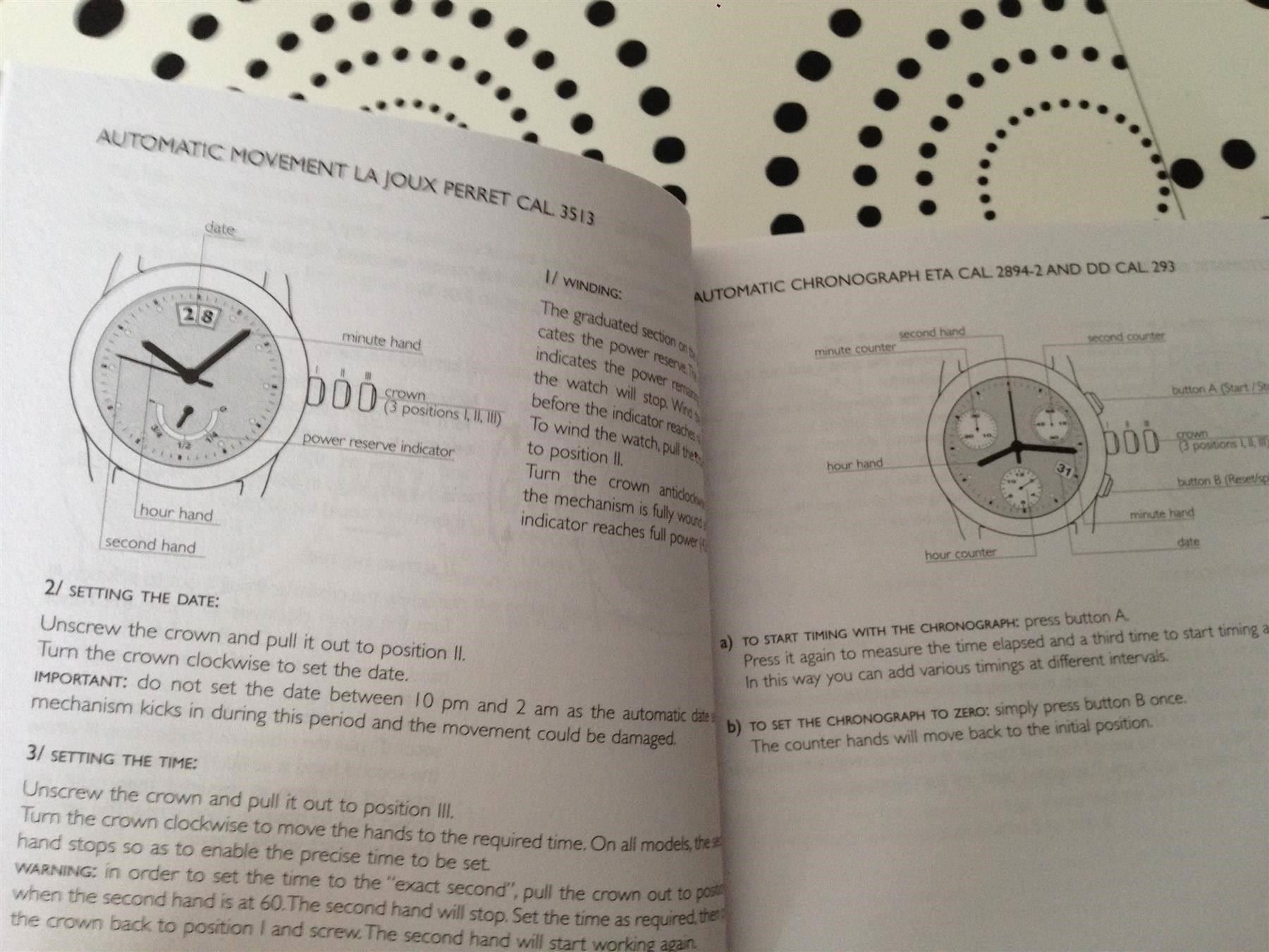 Dokumente: VERSACE STANDARD OPERATING INSTRUCTIONS - – Neu (gemäss Beschreibung) aus Epalinges von dream-watch 4
