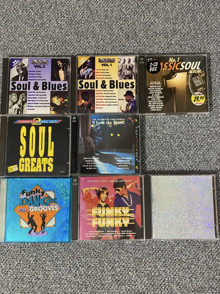 CDs: 8 VD Sampler, Blues/Soul/Funk – Gebraucht aus Diessbach b. Büren von cowansville
