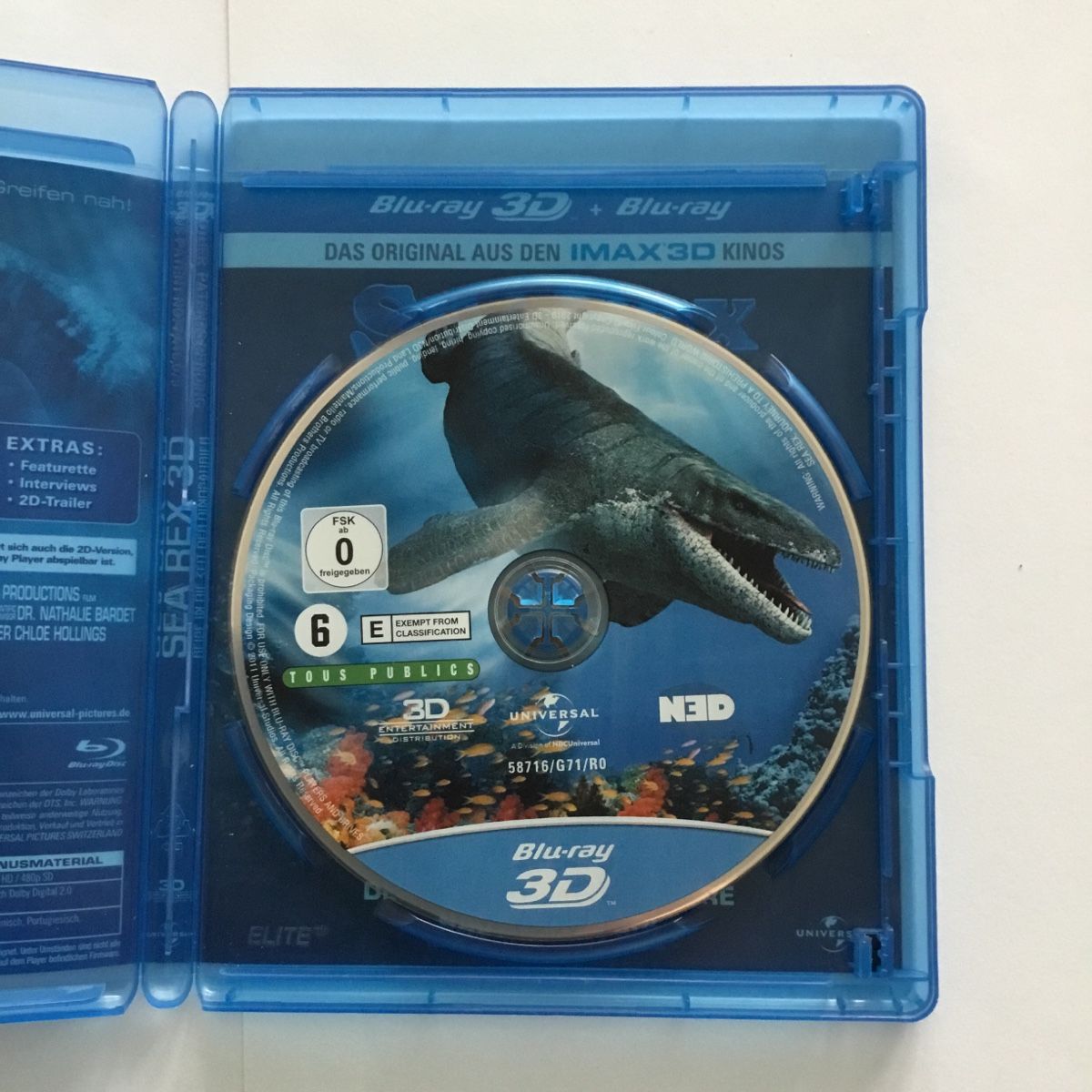 Tutti i DVDs: Sea Rex - 3D + 2D - Blu Ray Selten – Nuovo (secondo la descrizione) da Blauen venduto da berlingo65 2