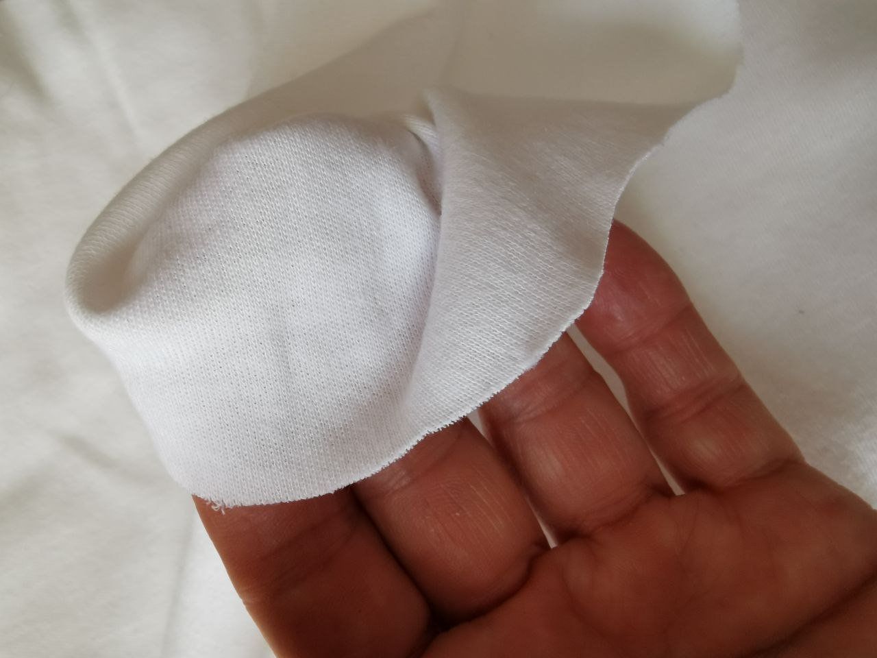 Stoffe: Baumwoll-Jersey Weiss 140x 130cm – Neu (gemäss Beschreibung) aus Oberglatt ZH von JulFul 1