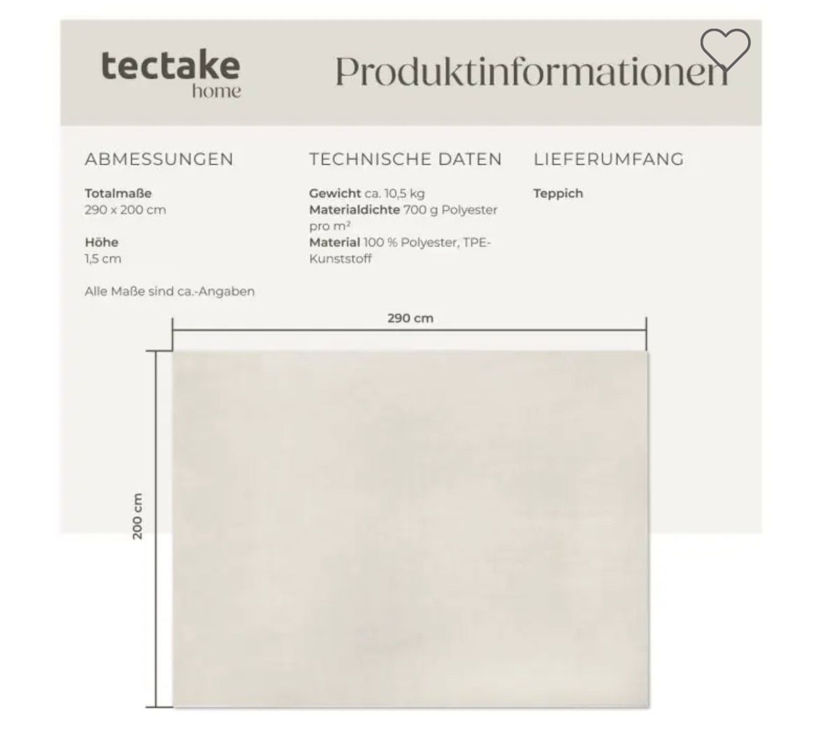 Teppiche: Tectake Kurzflorteppich Soft Zone 200x290cm – Neu (gemäss Beschreibung) aus Brunnadern von Koni95 2