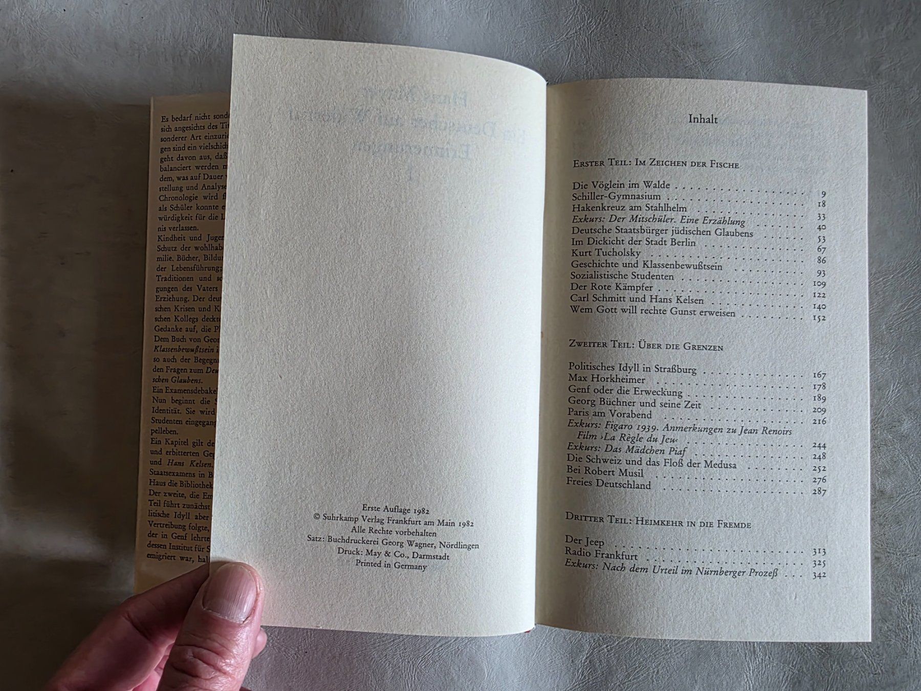 Libri: Hans Mayer - Ein Deutscher auf Widerruf - 1982 – Usato da Walterswil BE venduto da Lonitti 9