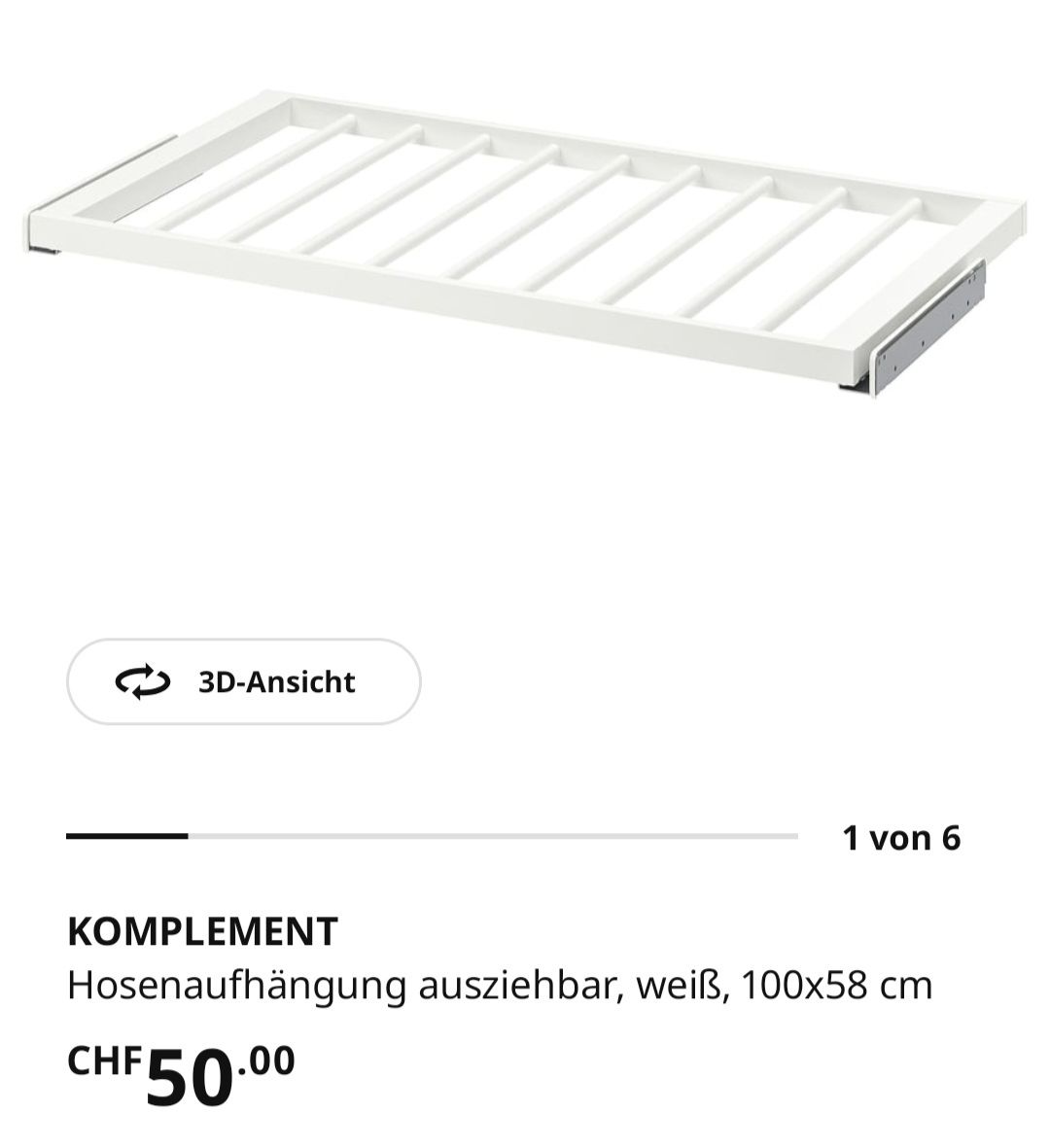 Ikea Appendiabiti: Hosenaufhängung Ikea KOMPLEMENT – Usato da St. Gallen venduto da sch_m5xl 1