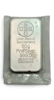 Silberbarren silver UBS 50g 999.0 neu