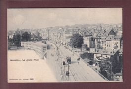 LAUSANNE - Grand Pont et Bel-Air sans la Tour - 1907