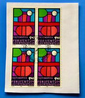 Briefmarken aus Liechtenstein 4 er Block mit Papier 