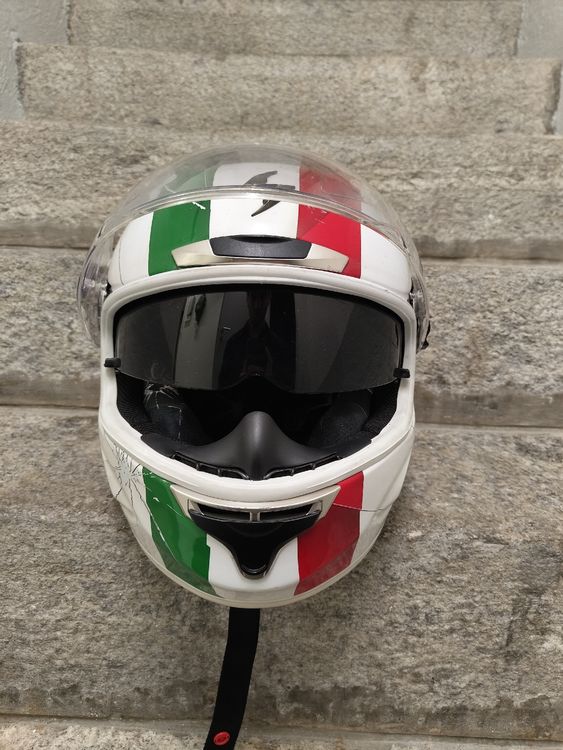 Casques & visières: Scorpion EXO-1000 Air Motorradhelm, Gr. M, Weiss-Rot-Grün – D'occasion à Zuerich par franckfelsen 4