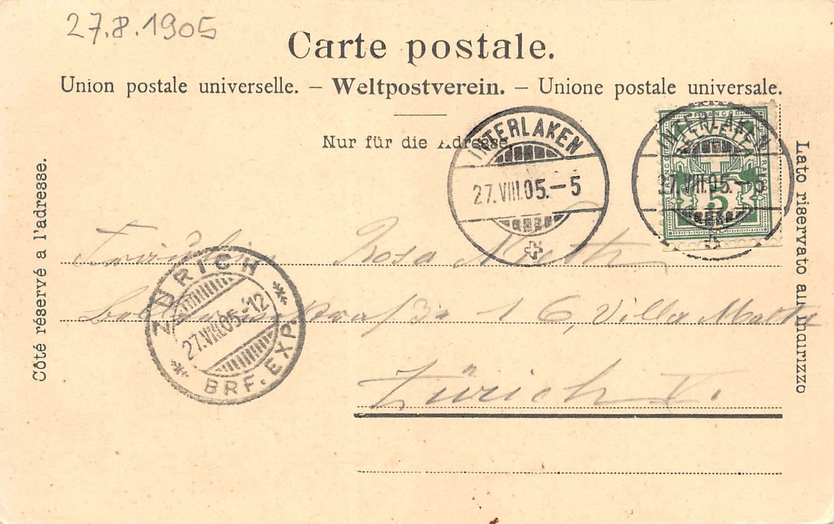 Cartes postales: 2x Interlaken – D'occasion à Ottikon b.Kemptth. par Neptun1974 3