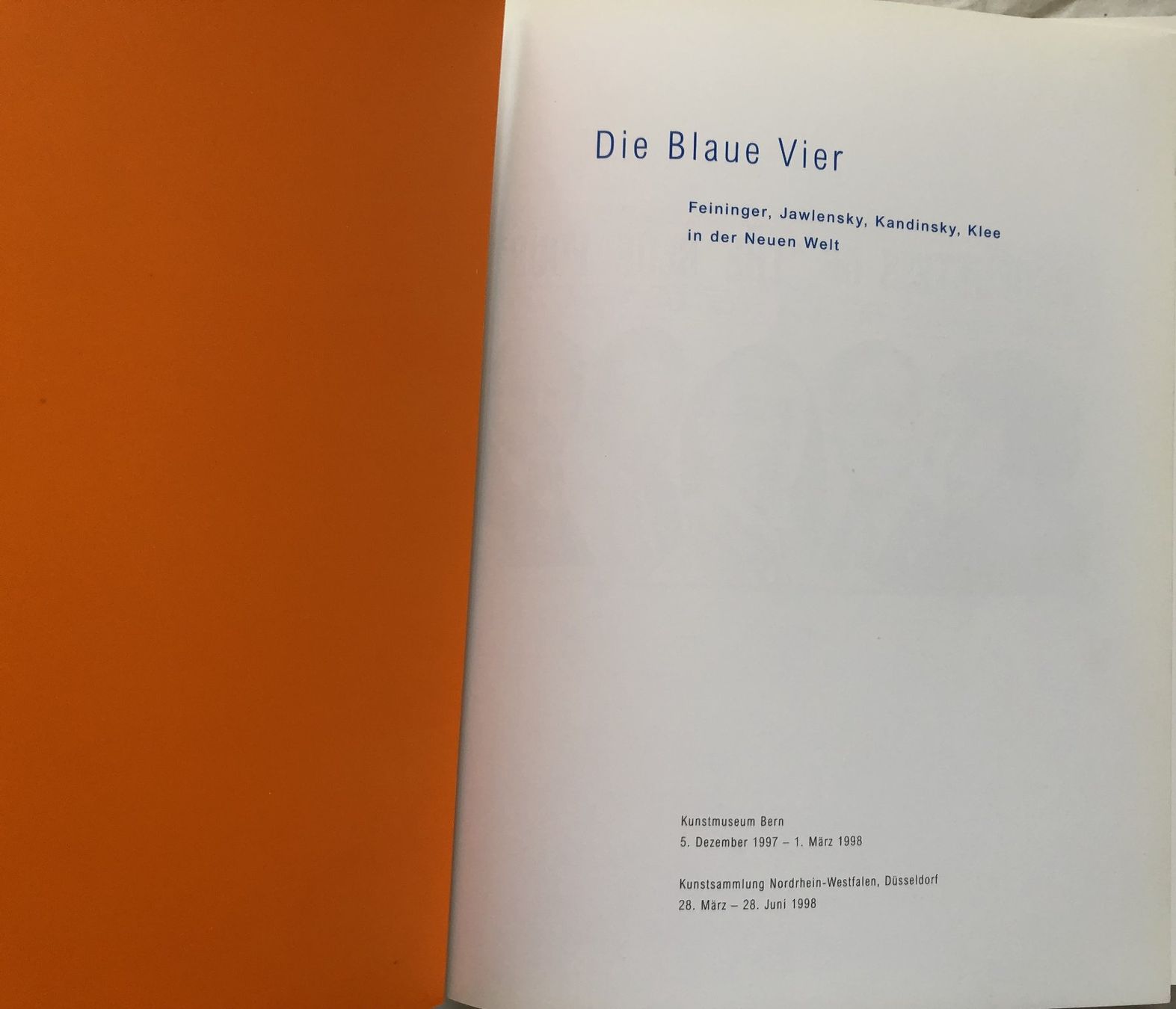 Libri: Die Blaue Vier - Feininger/Jawlensky/Kandinsky/Klee – Usato da Schaffhausen venduto da durruti 1