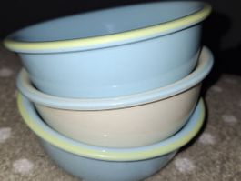 3 Müslischalen, Dessertschalen Pastellfarben