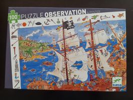 🧩 Djeco Puzzle Observation – Pirates (100 pièces + poster)