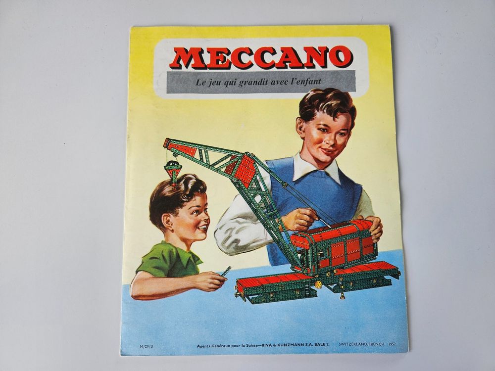 Gouache Originale Meccano 1952 - Publicité Avant-guerre - Prototype Unique