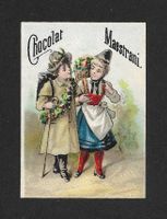 Chromo Chocolat Maestrani: DEUX COPINES EN PROMENADE (1910s)