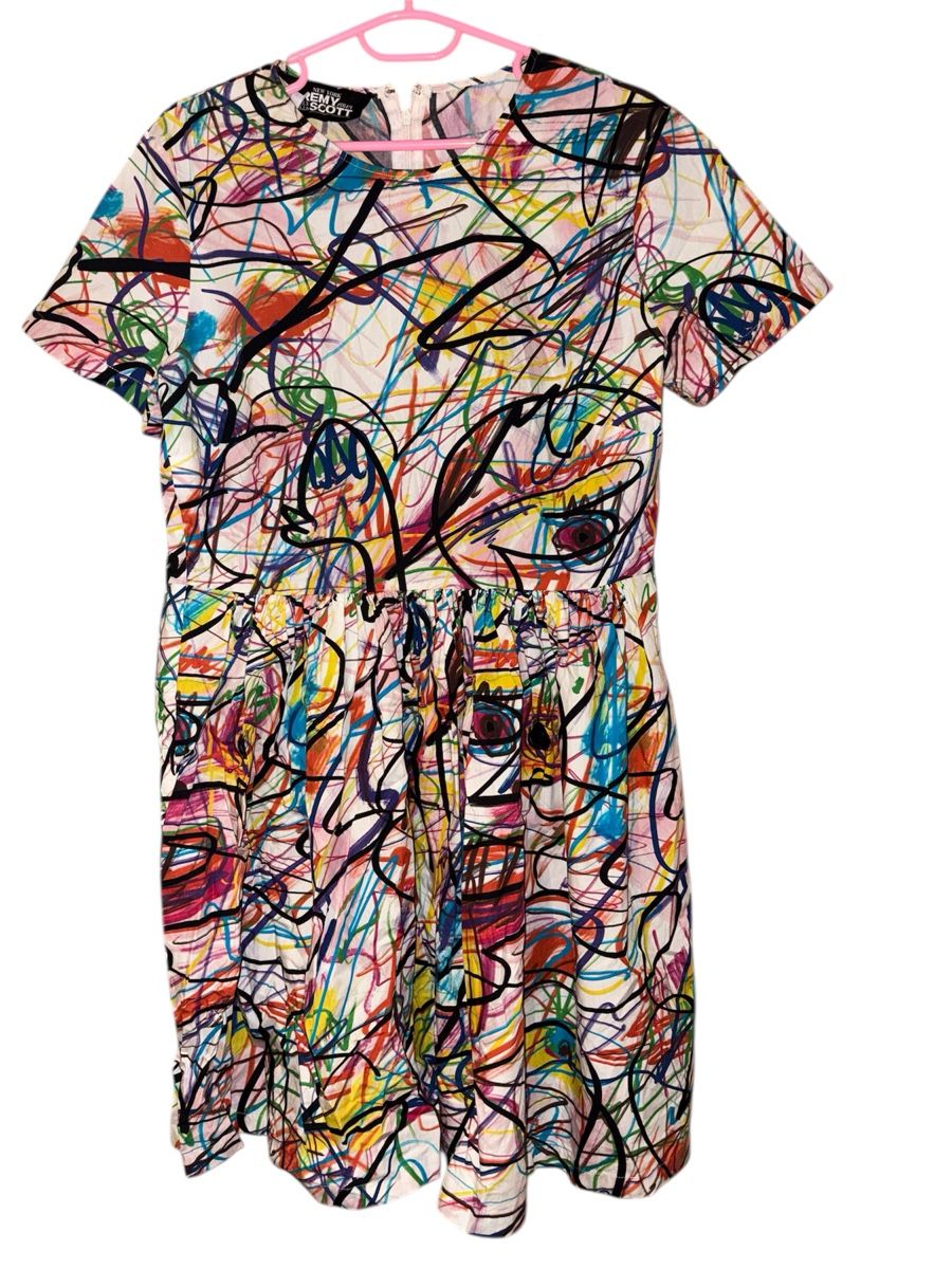 Vestiti: Jeremy Scott Scribbles Kleid S/M – Usato da Delémont venduto da and_mj6d