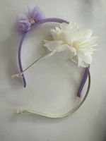 Haarreif Set für Mädchen weiss & lila