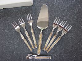Vintage 7-teiliges Neosil Kuchenbesteck, Prinz Solingen, OVP