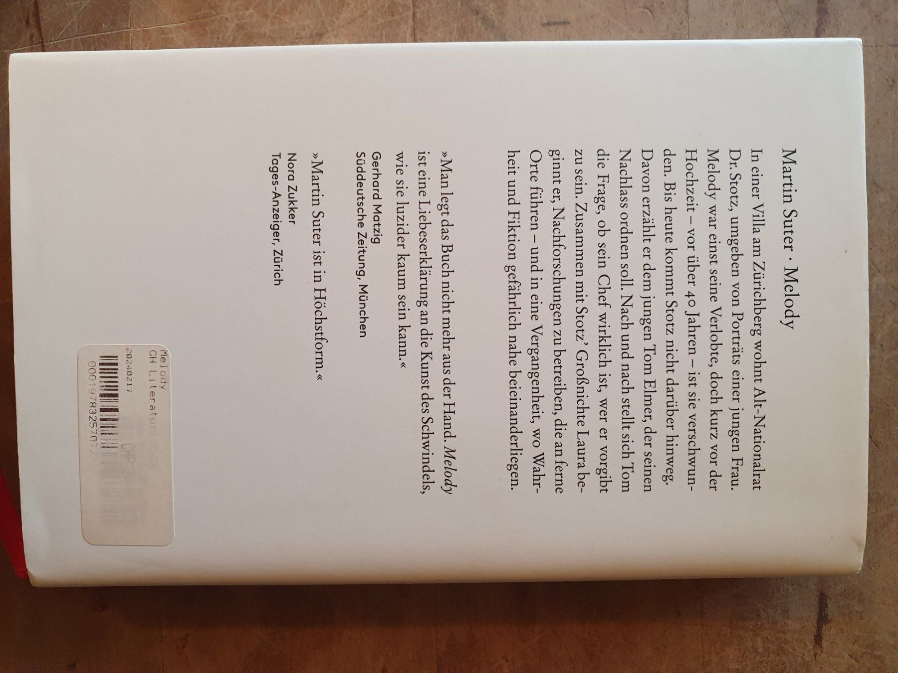 Libri: Melody Martin Suter Diogenes – Usato da Zürich venduto da loosebone 4