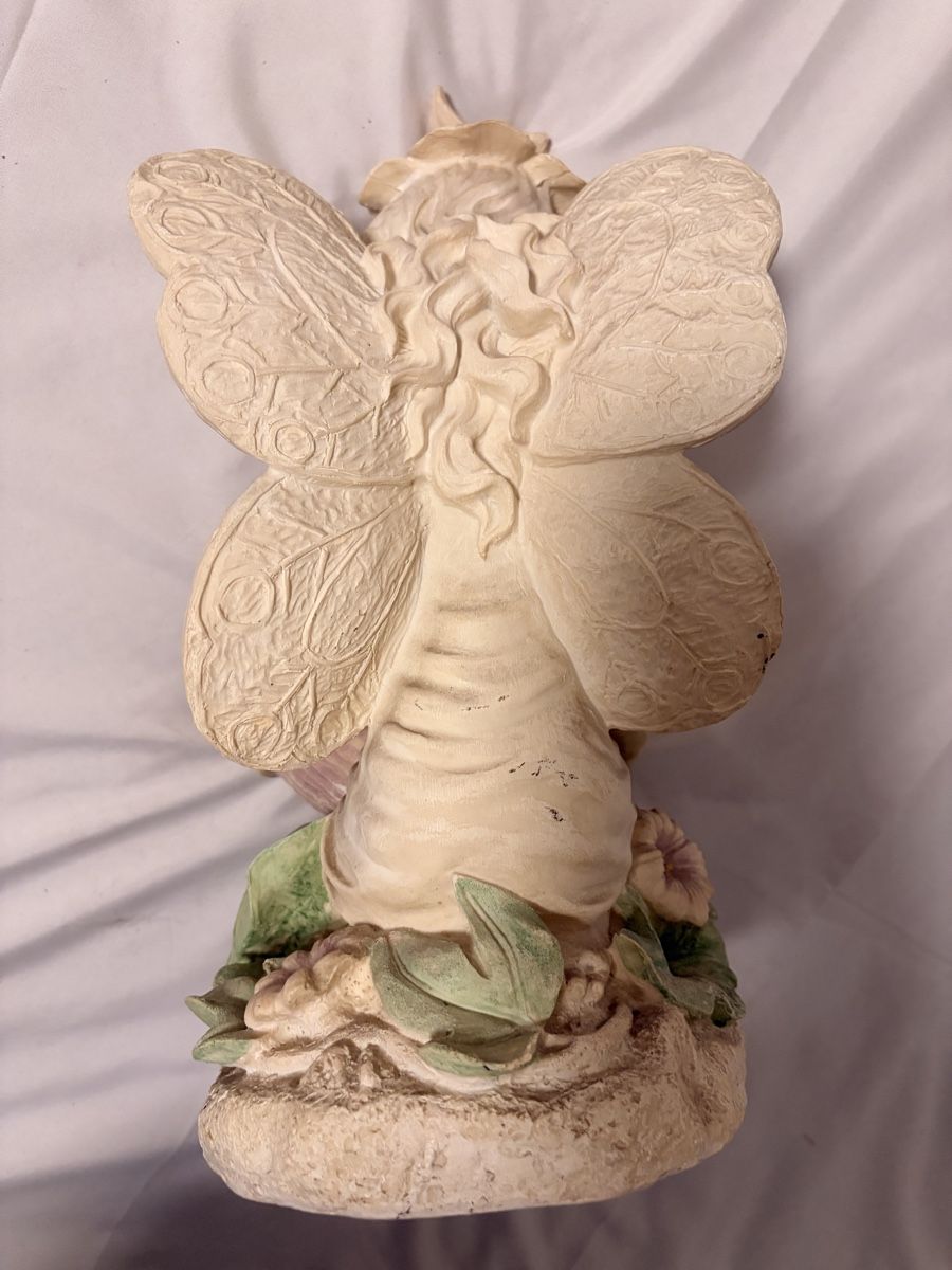 Statuette: Figur Fee mit Schale und Blumen Beige H ca 25cm – Nuovo (secondo la descrizione) da Basel venduto da MinaM2014 5