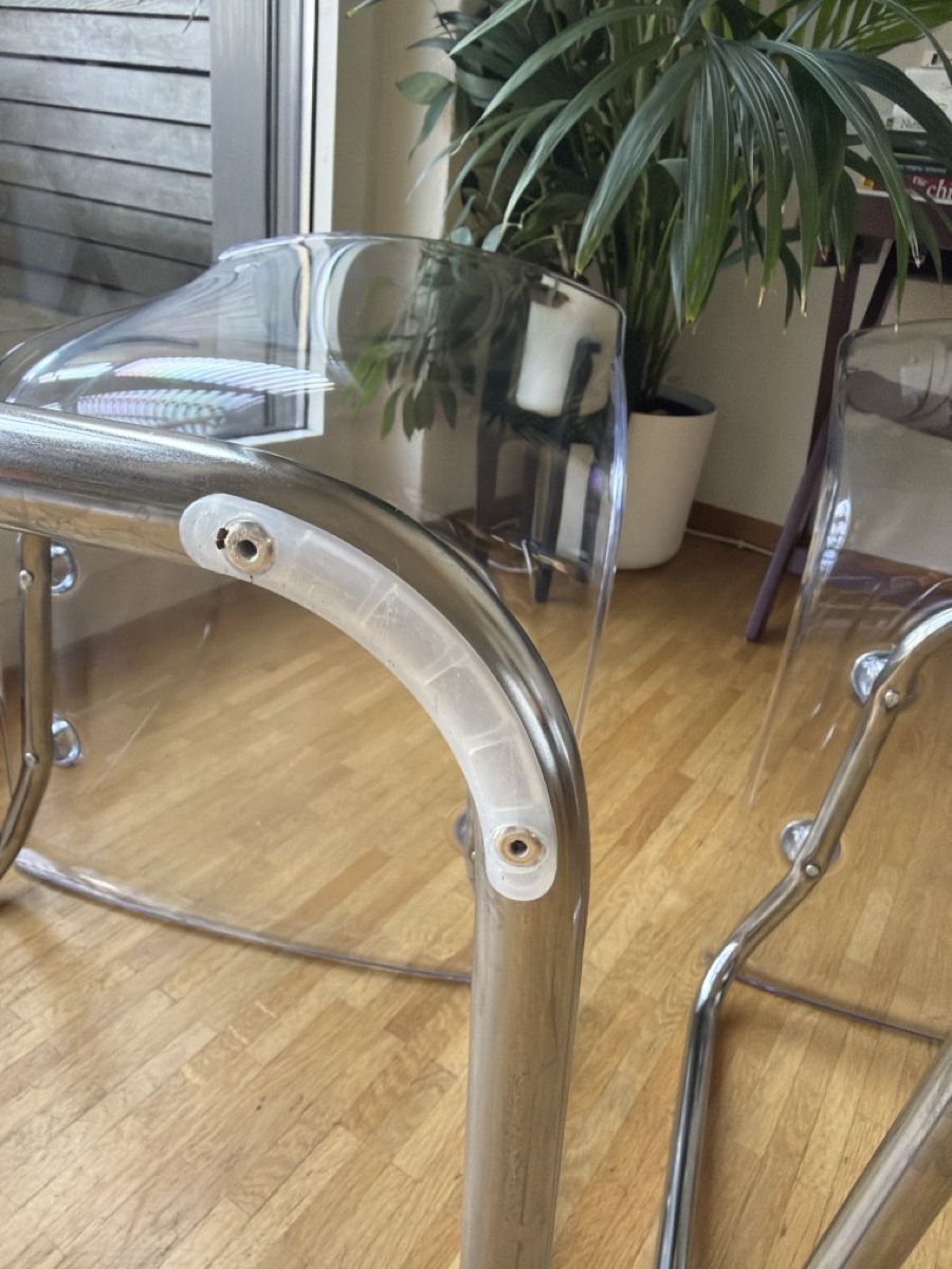 Ikea Sedie: 2x Stuhl transparent Kunststoff Metall Gestell – Usato da Thalwil venduto da margogram99 8