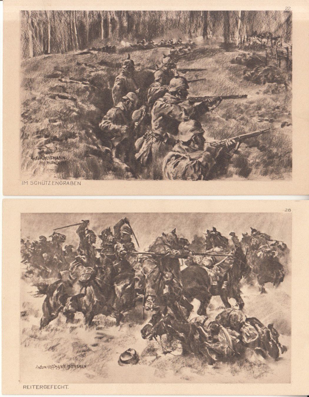 Cartoline postali: Der Krieg 1914 / 1915, 4 Karten – Usato da Bürglen TG venduto da StampGraf 1