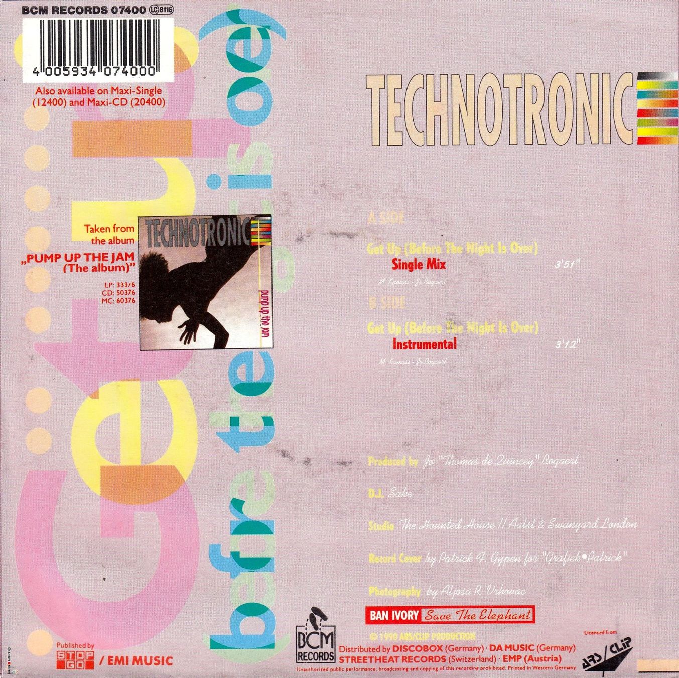 Dischi in vinile: Technotronic Vinyl Single von 1990 – Usato da Volketswil venduto da Abcrecords 1