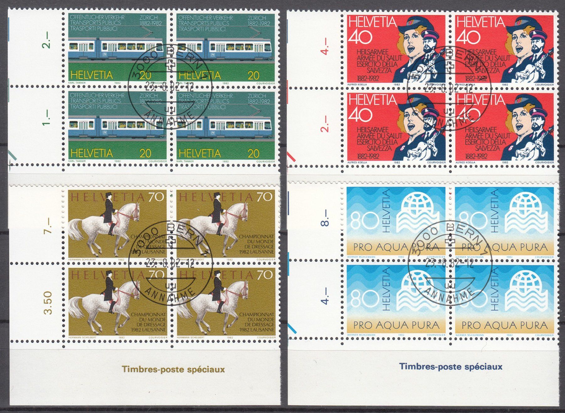 Tous les timbres: SBK 672 - 675 4er Block mit ET Bern – D'occasion à Bürglen TG par StampGraf