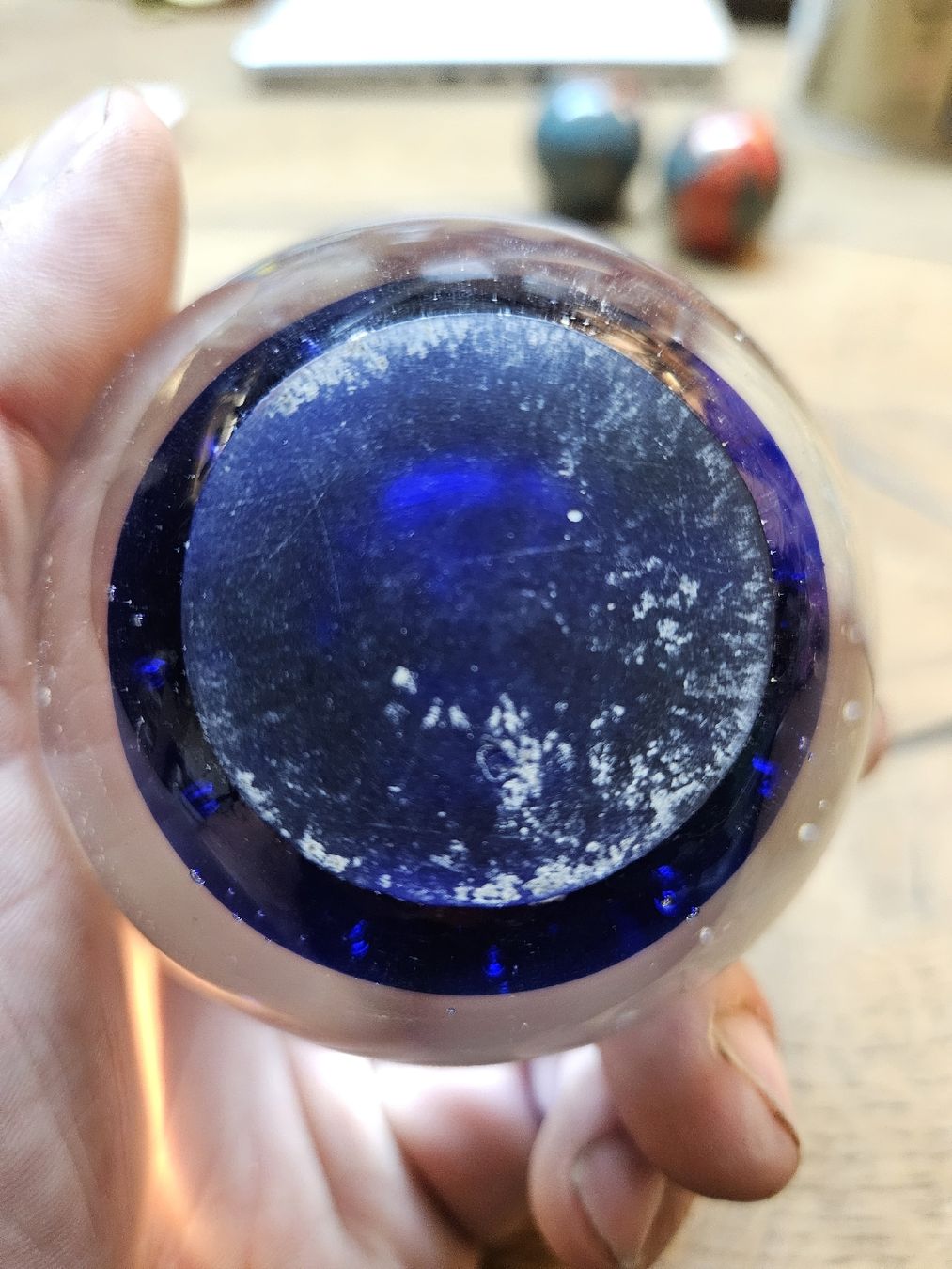 Gläser: Coole Briefbeschwerer Glaskugel blau  (V) – Gebraucht aus Rorschach von TimelessTrading 2