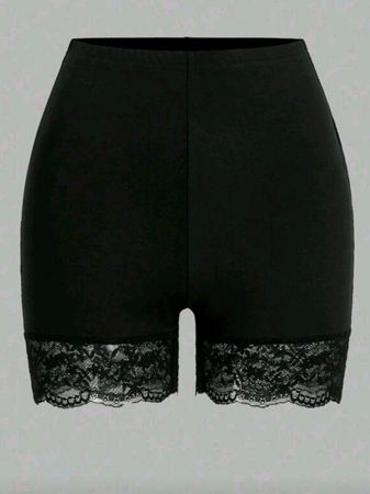 Leggings │ XL │ Kurze Hose mit Spitzen