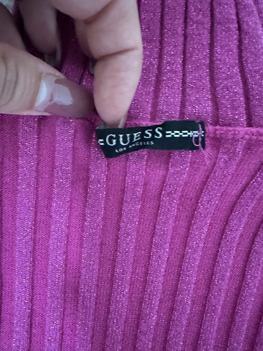 Guess Maglioni & Felpe: Guess Rollkragenpullover kurzarm pink glitzerig – Usato da Glattbrugg venduto da SMusic98 2