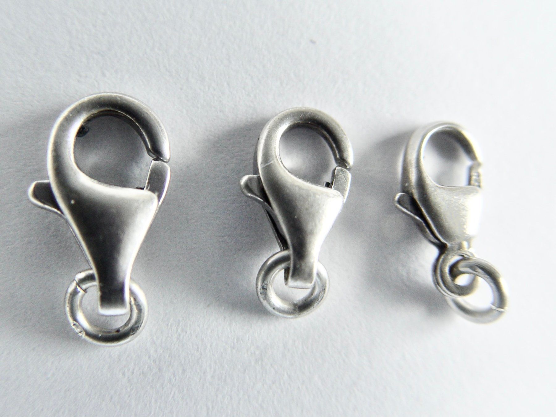 Perle (finte): 3 Karabiner Verschlüsse aus Silber – Usato da Henggart venduto da gernli 1