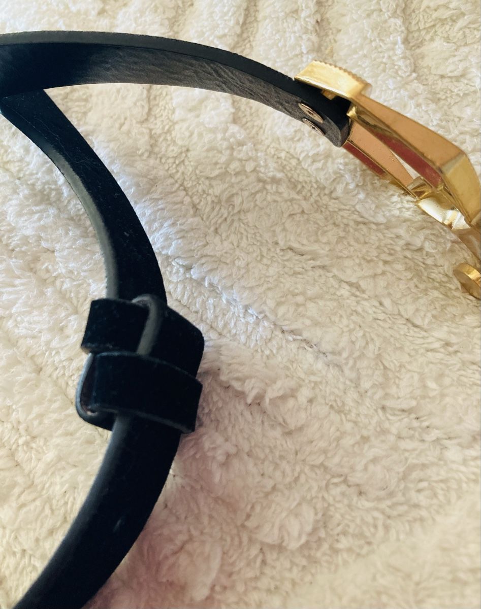Zara Cinture: Ceinture noire à boucle dorée  – Nuovo e nell'imballaggio originale da Ardon venduto da hel_2sxp 3