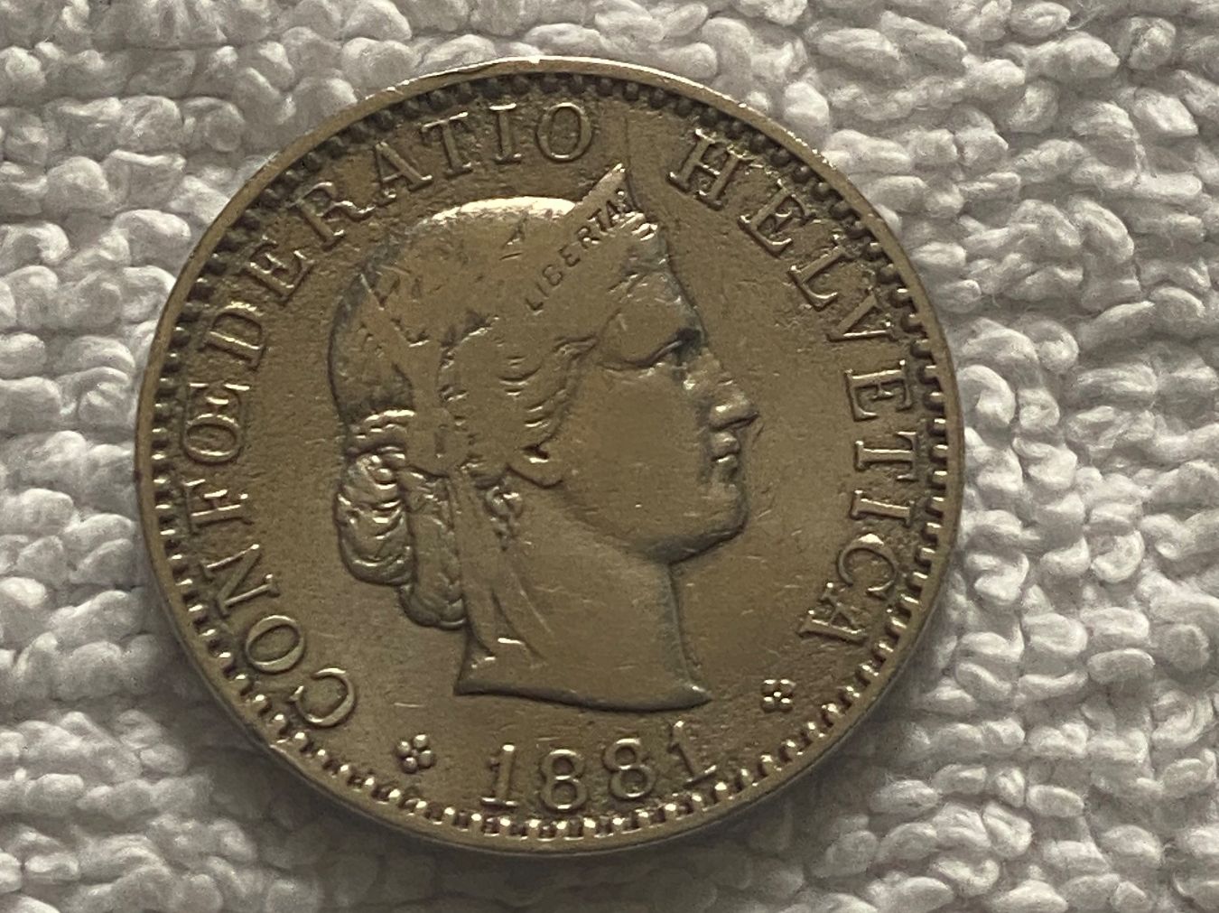 Tutti le monete: 20 centimes/rappen 1881 – Usato da Nyon venduto da Ilmi09