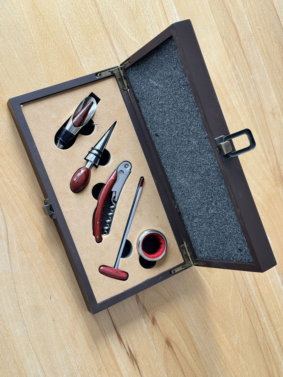 Flaschenöffner & -verschlüsse: Wein-Set 5-teilig mit Holzbox neu – Neu und originalverpackt aus Galmiz von ranunkel25 3
