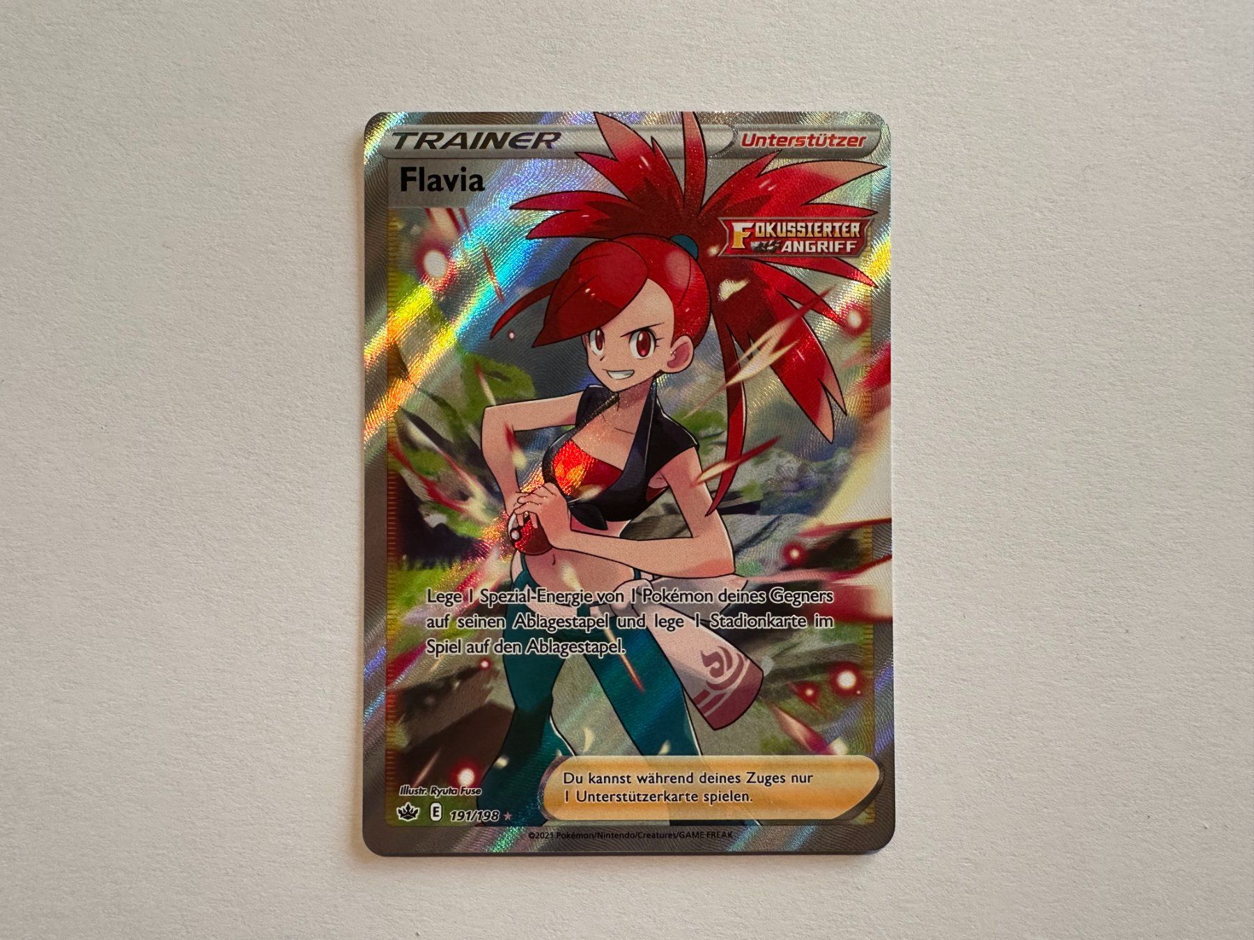 Pokémon Sammelbilder & Trading cards: Flavia Chilling Reign Trainer Fullart DE – Gebraucht aus Hagendorn von Pokecollectorch 1