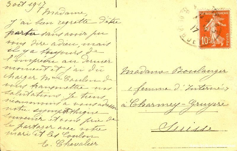 Cartoline postali: Bern - Staudenrain + 1917 – Usato da Emmenbrücke venduto da teestube 1