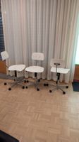 Bürostühle weiss 3 Stk. höhenverstellbar Rollen