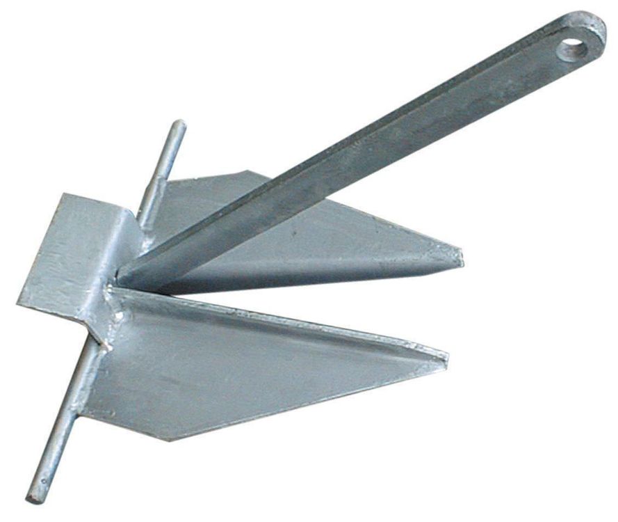 Danforth Anker 6kg | Verzinkter Stahl | Für Sand- & Schlickböden