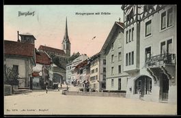AK Burgdorf, Metzgergasse mit Brücke