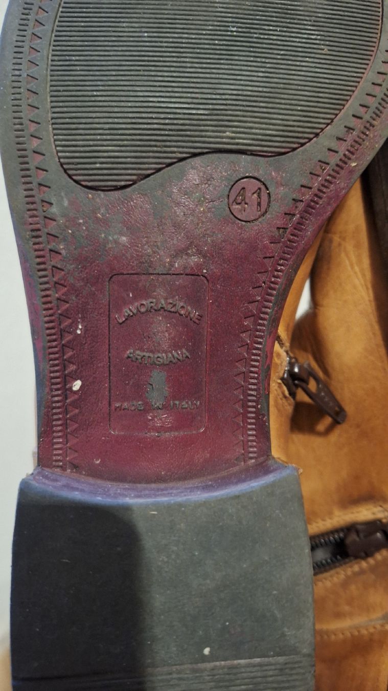 Scarpe da uomo: Lederstiefeletten Gr. 41, Braun – Usato da Thayngen venduto da Sela_ 1