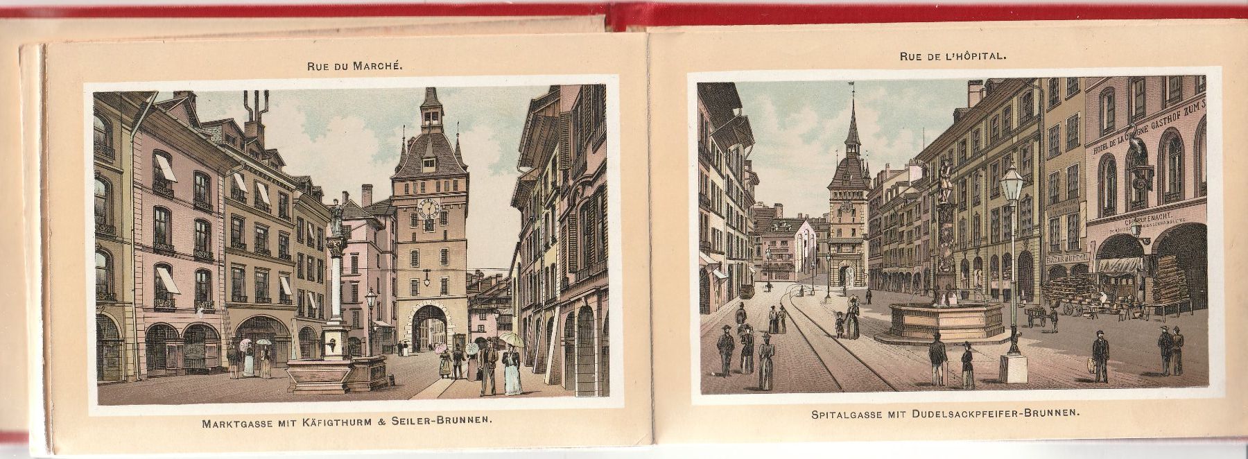 Cartoline postali: Bern Chromolitho Leporello ca. 1890 – Usato da Rorschacherberg venduto da fratovi2 3