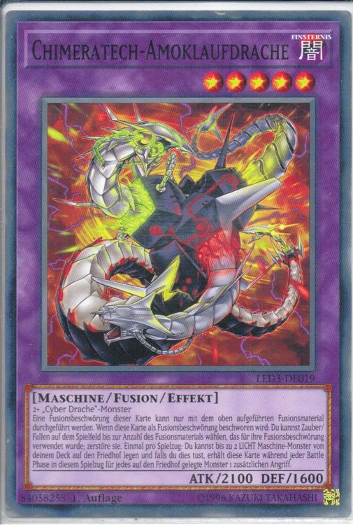 Yugioh Karte – Chimeratech-Amoklaufdrache, Ultra Rare, 1. Auflage, Deutsch, Aus Ghost From The Past II