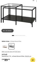 Ikea Vittsjö, Couchtische schwarz