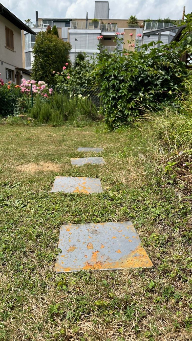 Rivestimenti per pavimenti: Garten - Trittplatte aus rohem Stahl – Nuovo (secondo la descrizione) da Solothurn venduto da carysheetmetal_ag 2