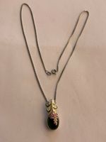 Collier mit Anhänger, Silber800 , Emaille, Stein, Sigal