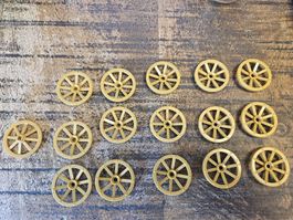lego 4489b lot de 16 pièces Pearl Gold Wheel Wagon Large